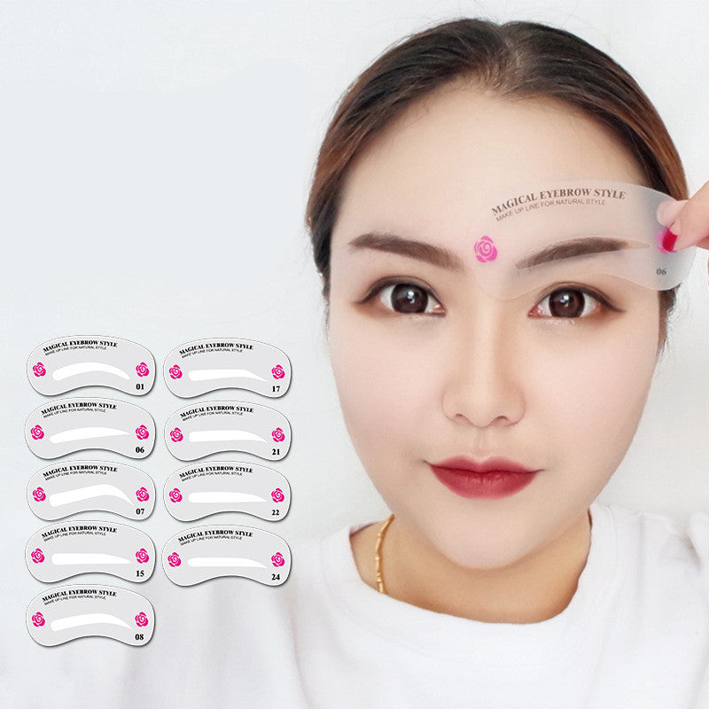 Eyebrow Stencil Card Set – 24 Reusable DIY Brow Shaping Templates