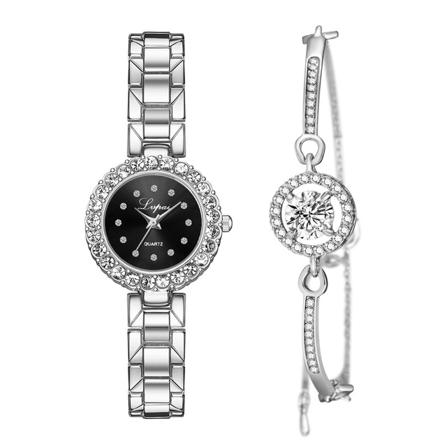 Women's Quartz Watch & Bracelet Set Alloy – | AdriaPulse
