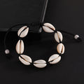 Natural Shell Wax Cord Bracelet | Boho Beach Jewelry – Unisex