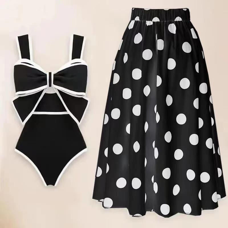 Conservative Swimwear Set with Skirt | Women's Modest One-Piece Swimsuit – Multiple Colors