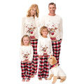 Family Matching Elk Print Fleece Outfit – Holiday Parent-Child Home Clothing – AdriaPulse"