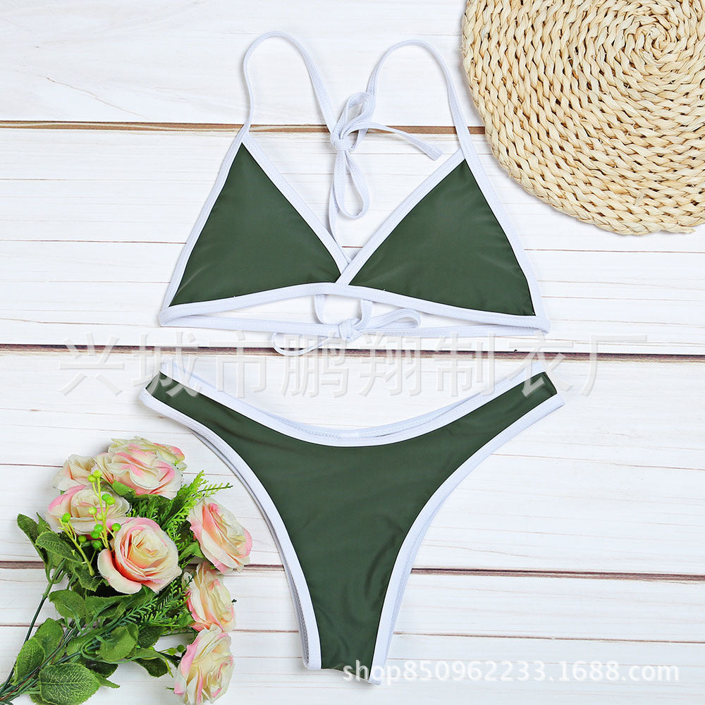 Women's Two-Piece Bikini Set Army Green – AdriaPulse