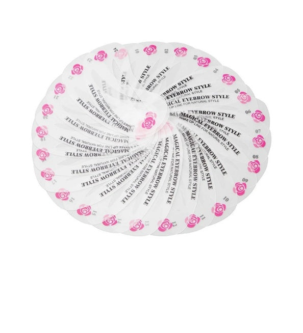 Eyebrow Stencil Card Set – 24 Reusable DIY Brow Shaping Templates