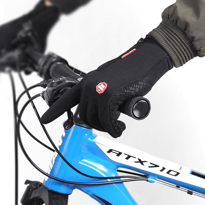 Gants d'hiver à écran tactile pour la moto, imperméables, avec doublure polaire