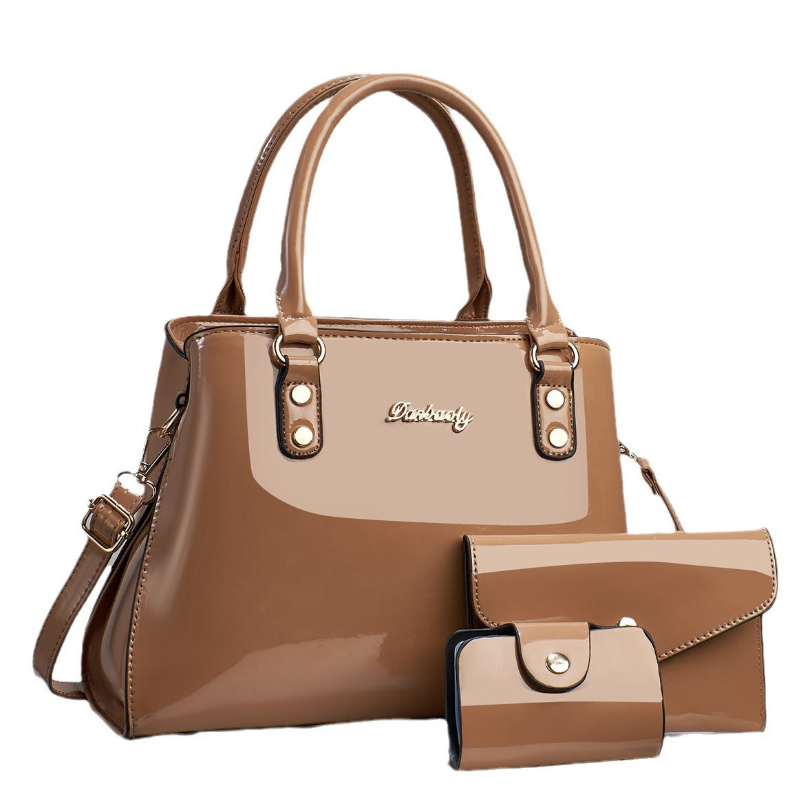 Women's Fashion Shoulder Bag Set | 3-Piece Messenger Bag – Handbag + Mini Bag + Card Holder