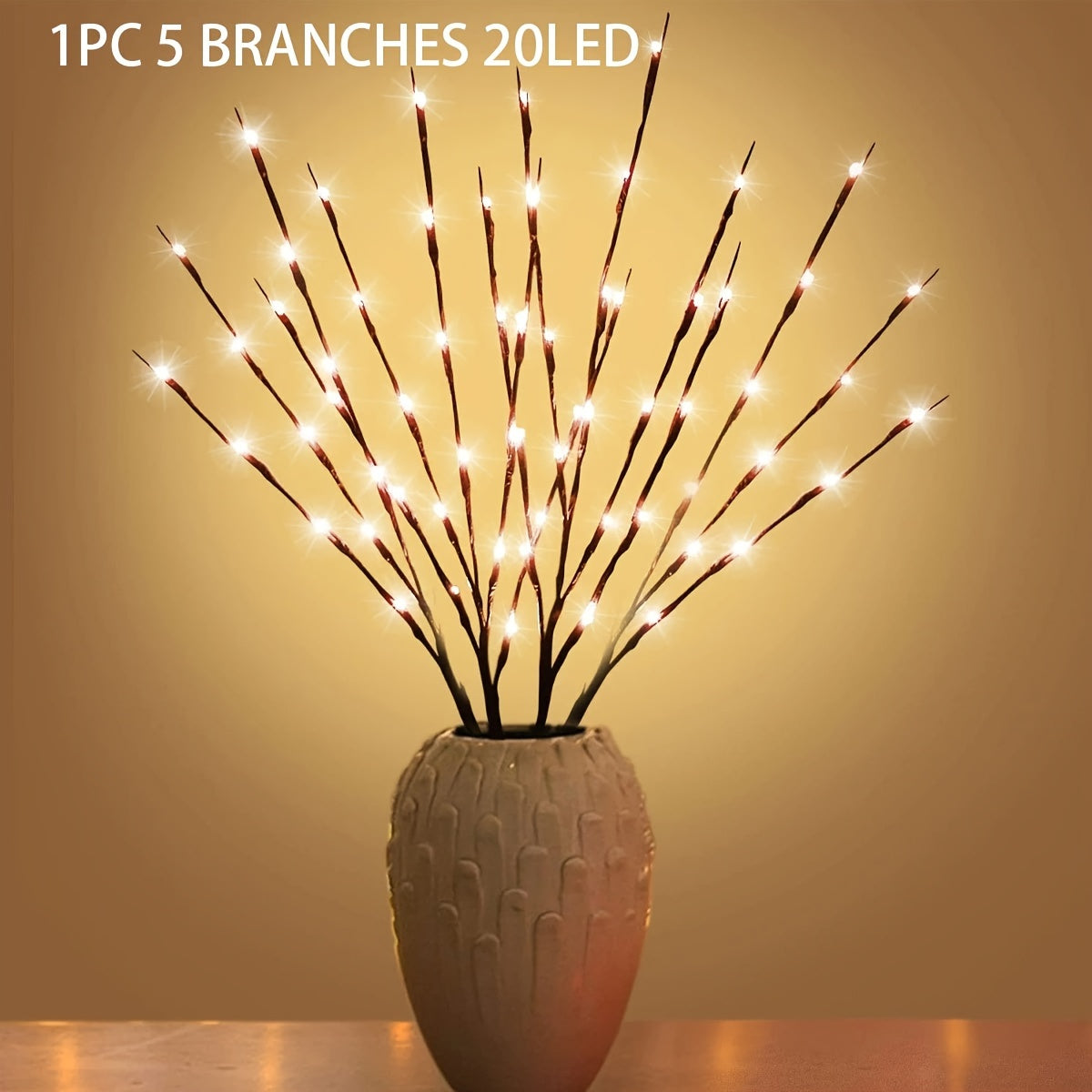LED Ast-Deko-Leuchte – 4er-Set beleuchtete Äste für die Heimdekoration