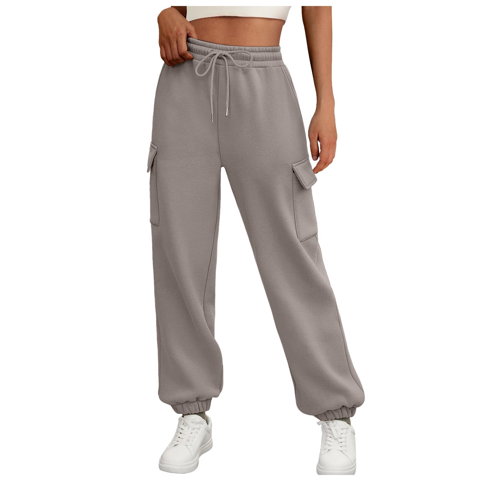 Women's Fleece Lined Baggy Jogger Sweatpants with Pockets