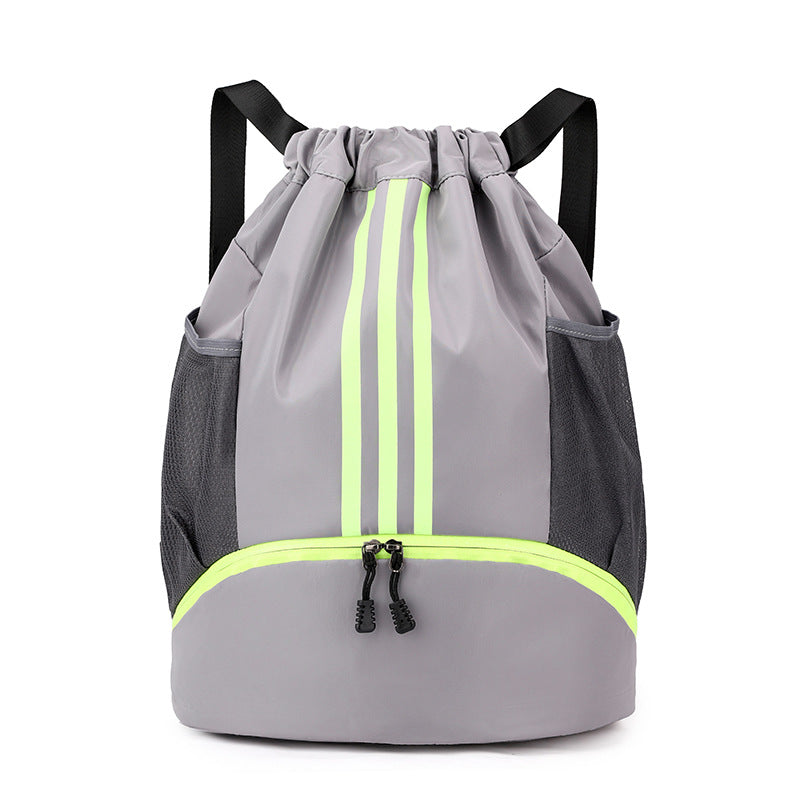 Unisex Oxford Drawstring Crossbody Travel Bag – 20-35L with Shoe Compartment