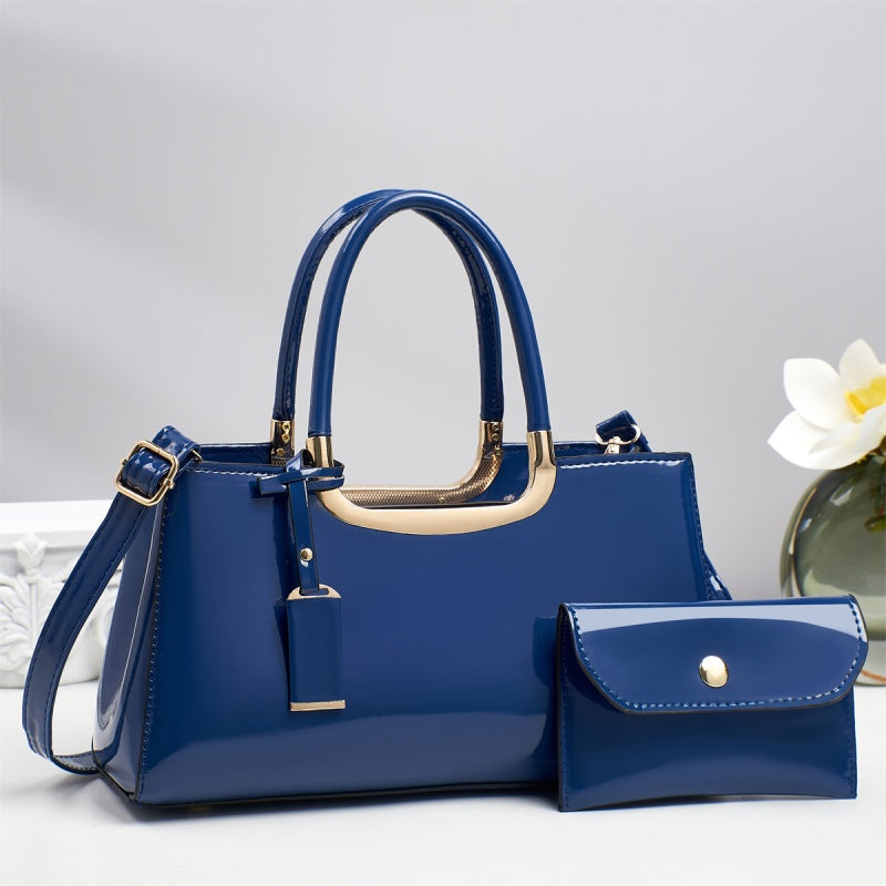 Casual Women's PU Leather Shoulder Bag – Chain & Embroidery Detail Tote