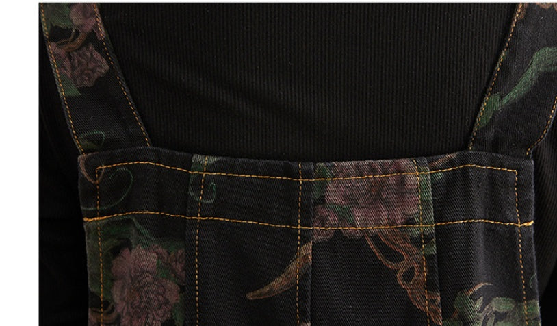 Salopette en jean imprimé femme printemps et été