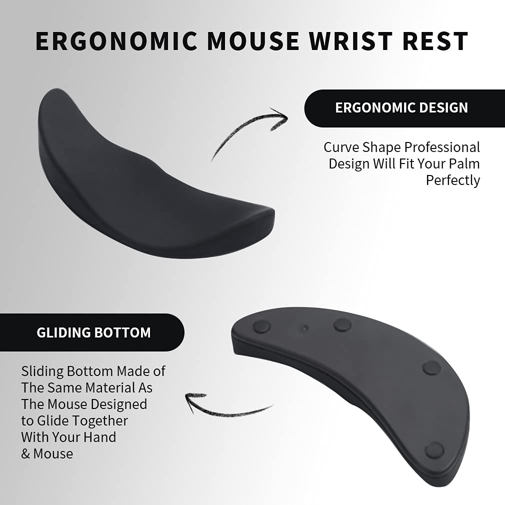 Repose-poignet ergonomique pour souris – Tapis de soutien antidérapant en gel de silicone