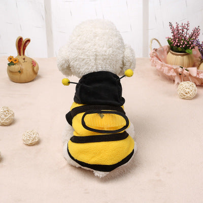 Yellow Bee Dog Costume – Fleece Teddy Dog Clothes