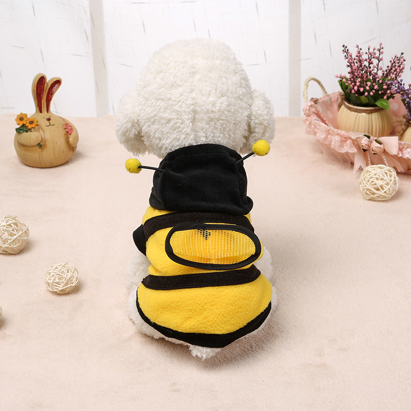 Yellow Bee Dog Costume – Fleece Teddy Dog Clothes