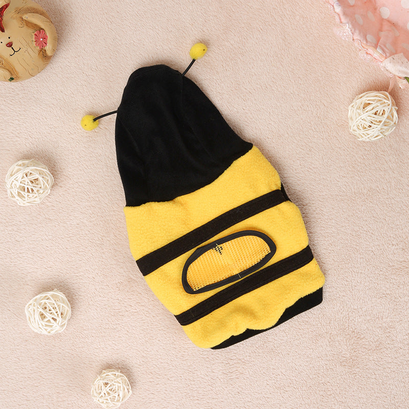 Yellow Bee Dog Costume – Fleece Teddy Dog Clothes