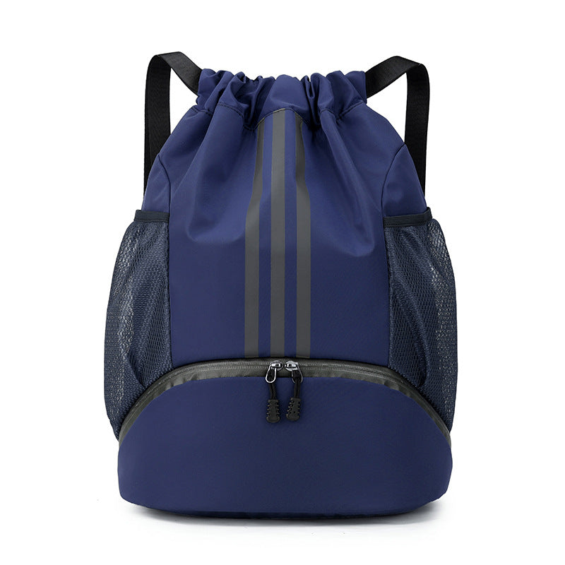 Unisex Oxford Drawstring Crossbody Travel Bag – 20-35L with Shoe Compartment