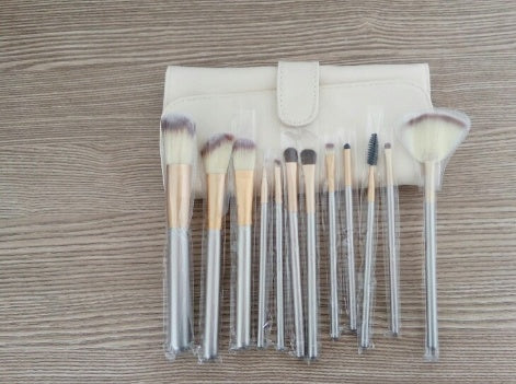 Persian Makeup Brush Set – Rice White & Champagne Handle Professional Brushes | 12 / 18 / 24 Piece