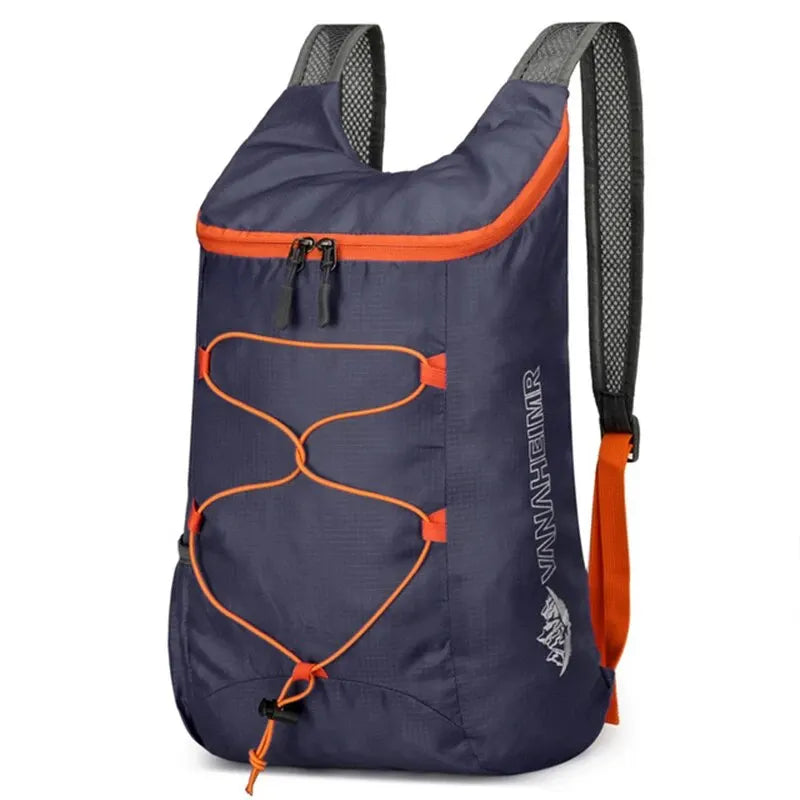 Multifunktionaler Outdoor Faltrucksack aus hochdichtem, leichtem und wasserdichtem Nylon-Gewebe, Sporttasche für Camping, Wandern, Reisen