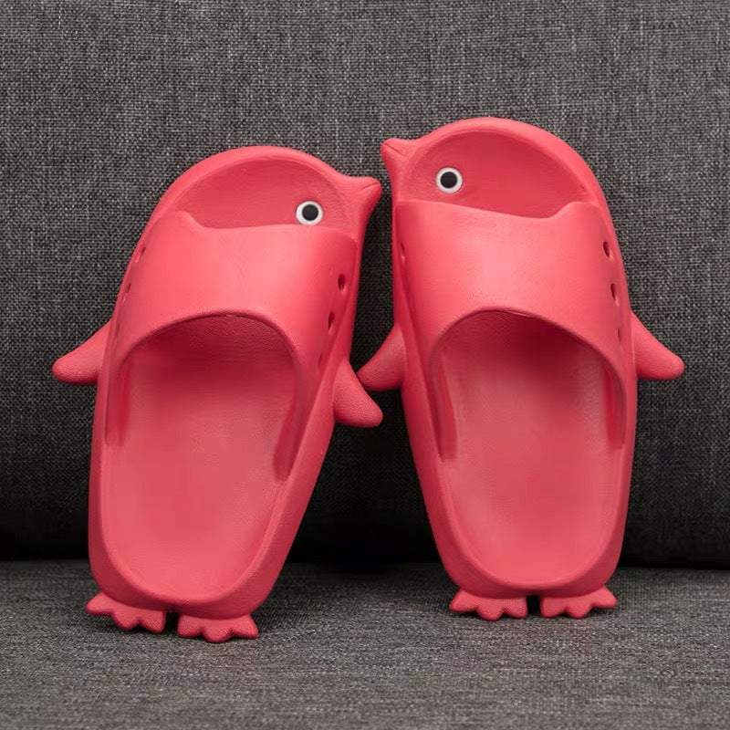 Kids & Women's Cute Penguin EVA Flip-Flops – Non-Slip Cartoon Summer Sandals