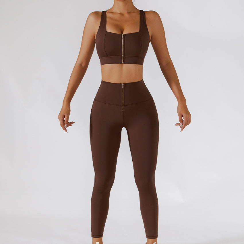 Women's Ribbed One-Shoulder Yoga Set Grass Pants – AdriaPulse
