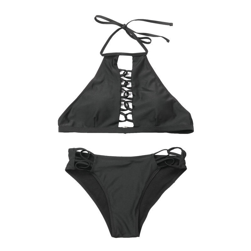 Backless Bikini Swimsuit Women High Elasticity Black S-XL – AdriaPulse