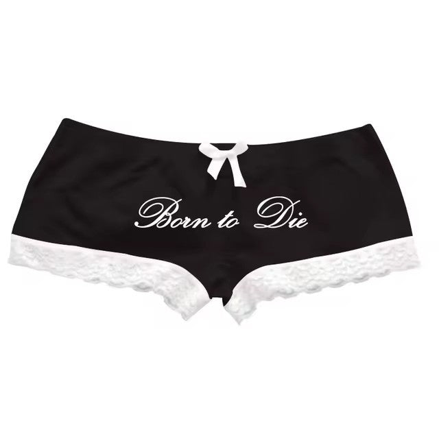 Shorts taille haute Y2K grunge gothique – Imprimé polyester style urbain
