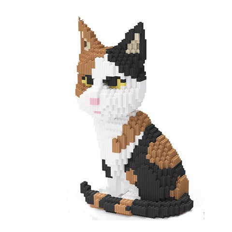 Cat Building Block Toy | ABS Plastic Mini Brick Set – Creative DIY Puzzle for Kids & Adults