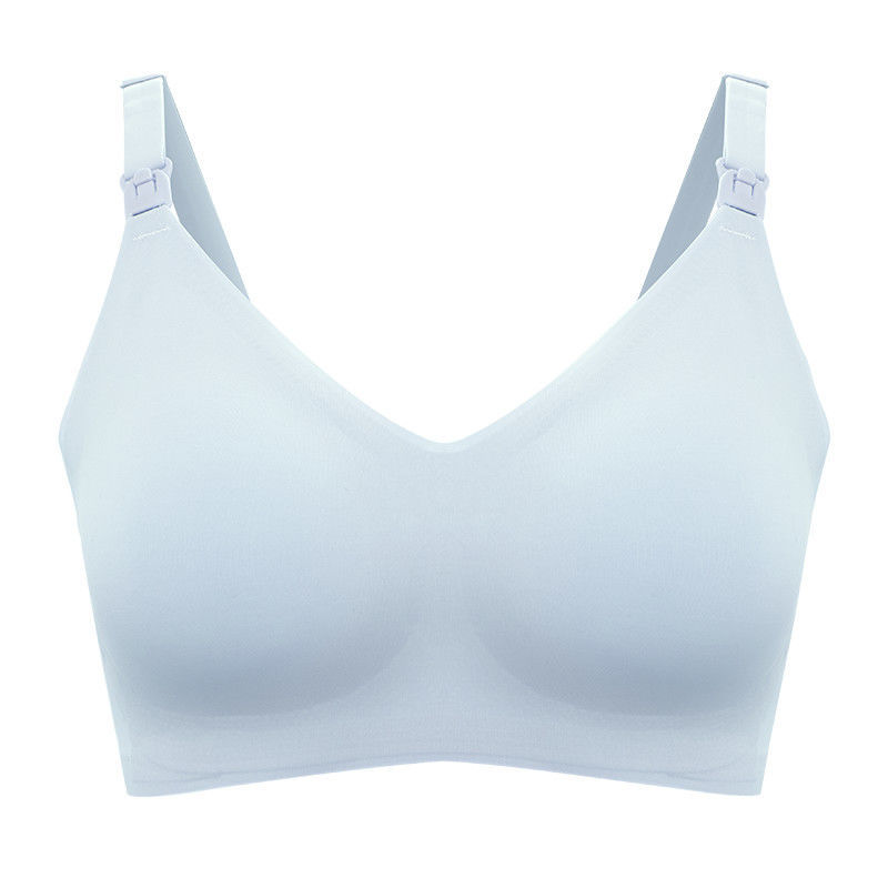 Women's Glossy Seamless Maternity Bra – Soft Nylon Wireless Nursing Bra