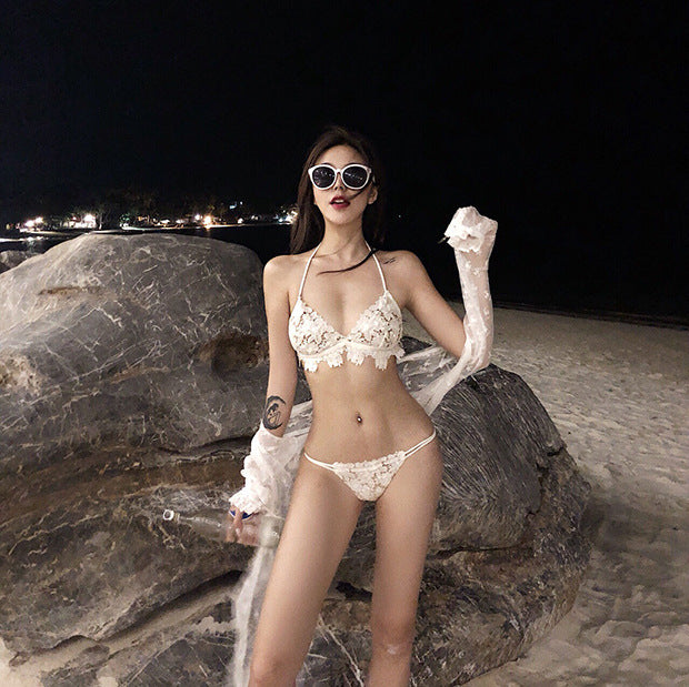 Split Lace Bikini Set – Women's Two-Piece Swimsuit