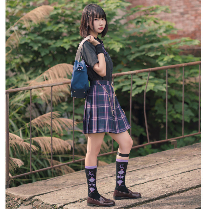 Hip-Hop Street E-Sports Girl JK Uniform Wadenhohe Baumwollsocken