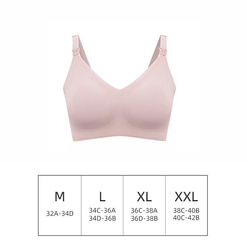 Women's Glossy Seamless Maternity Bra – Soft Nylon Wireless Nursing Bra
