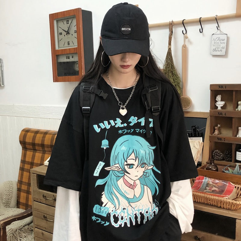 Faux t-shirts imprimés à manches longues