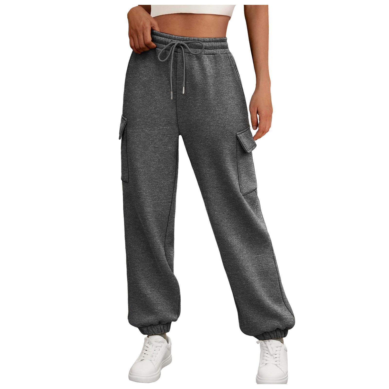 Women's Fleece Lined Baggy Jogger Sweatpants with Pockets