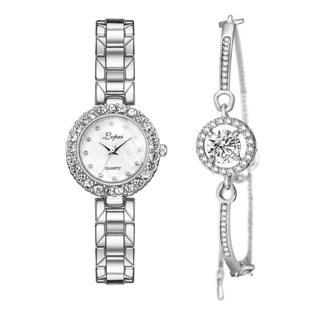 Women's Quartz Watch & Bracelet Set Alloy – | AdriaPulse