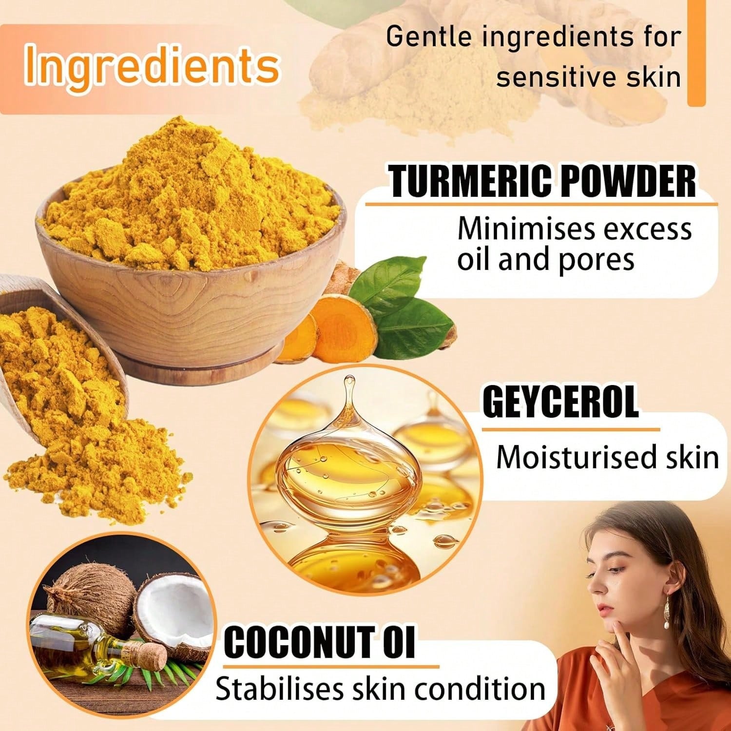 "Turmeric Brightening Soap Natural Glow Dark Spot Corrector Bar 100g – AdriaPulse"