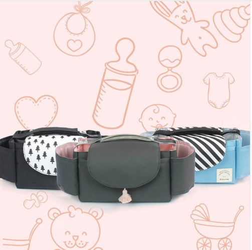 Baby Stroller Bag Organizer – Multifunction Maternity Nappy Bag for Pushchair & Wheelchair