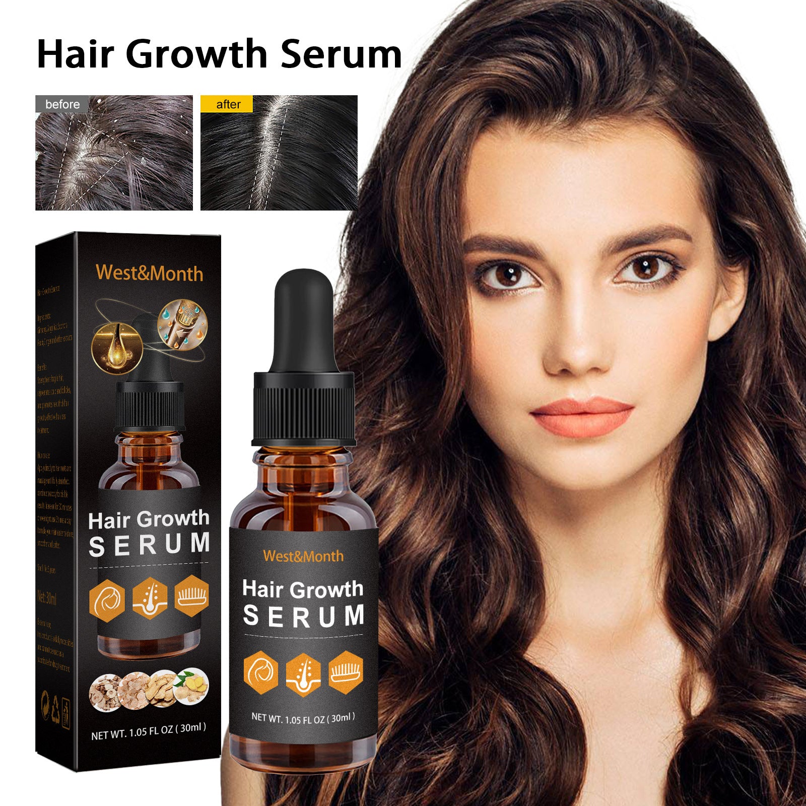 Hair Growth & Anti Hair Loss Essential Oil Ginseng Ginger 30ml – AdriaPulse