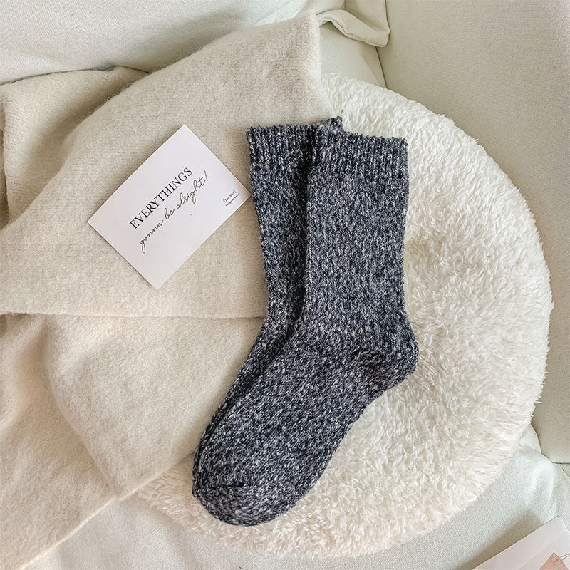 Damen Winter Verdicken Thermische Wolle Tube Socken