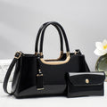 Casual Women's PU Leather Shoulder Bag – Chain & Embroidery Detail Tote