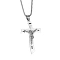 Vintage Jesus Kreuz Anhänger Herren Damen Amulett Halskette Katholisch Christlich Religiöser Gebetsschmuck Geschenk