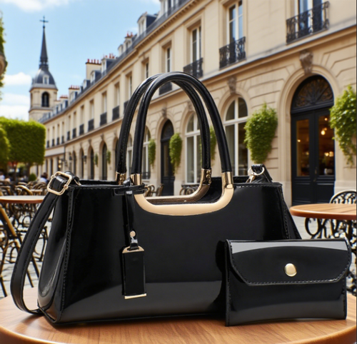 Casual Women's PU Leather Shoulder Bag – Chain & Embroidery Detail Tote