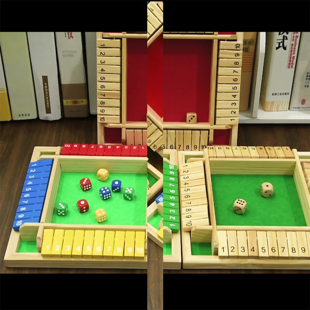 Shut the Box – Wooden Flip Card Number Board Game