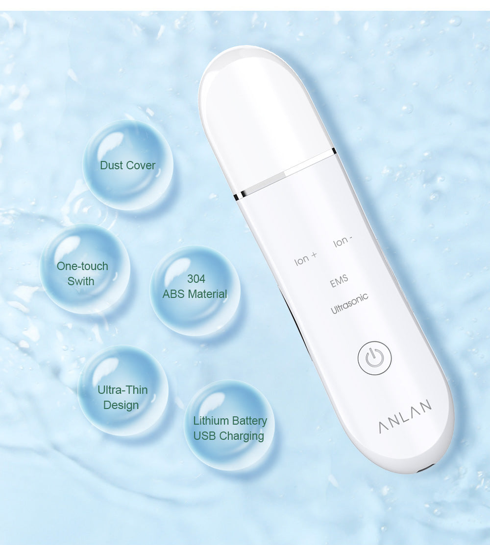 Ultraschall Skin Scrubber Tiefenreinigungsgerät Peeling Schaufel Gesichts-Porenreiniger Gesichtshaut Wäscher Lifting Maschine