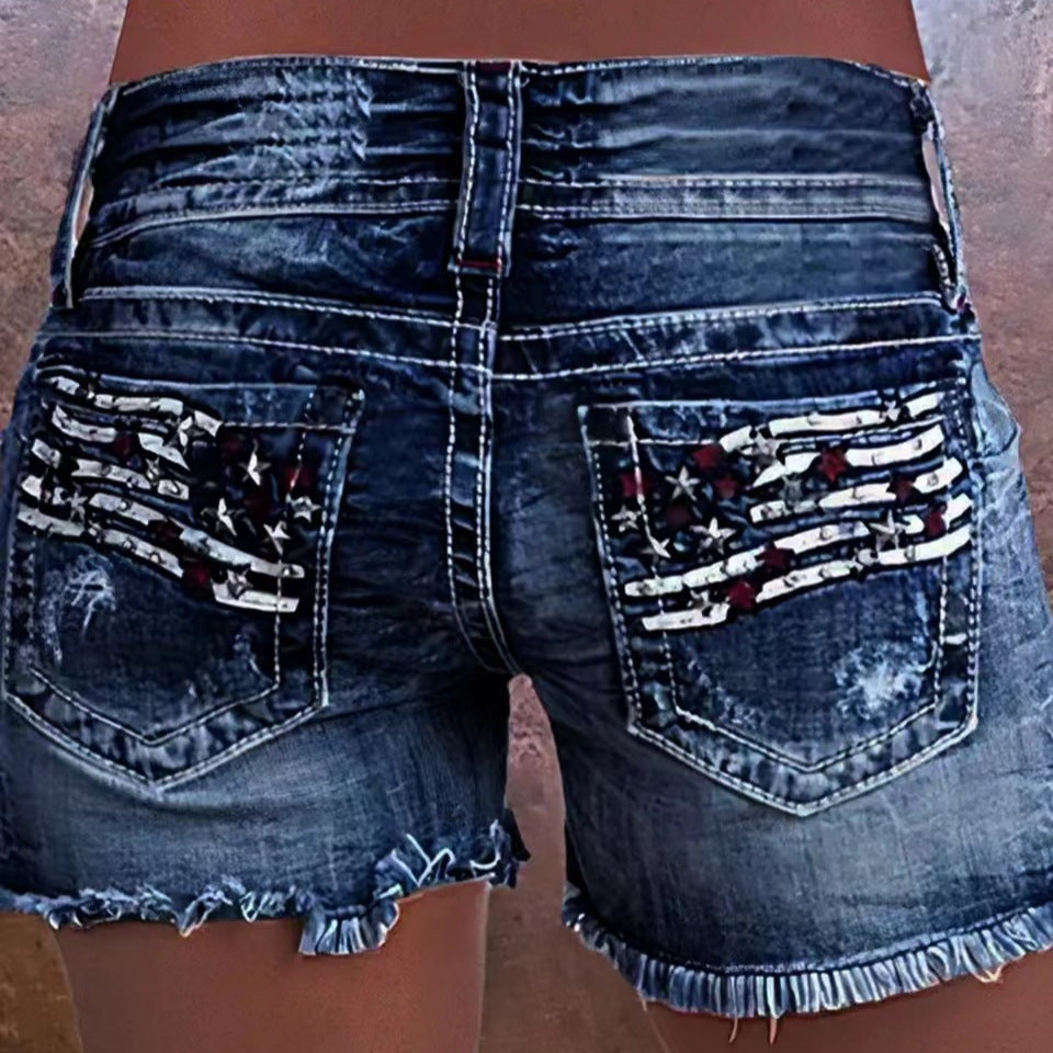 Women's High Waist Straight-Leg Cropped Denim Jeans Slimming Cotton Casual Pants Blue – AdriaPulse
