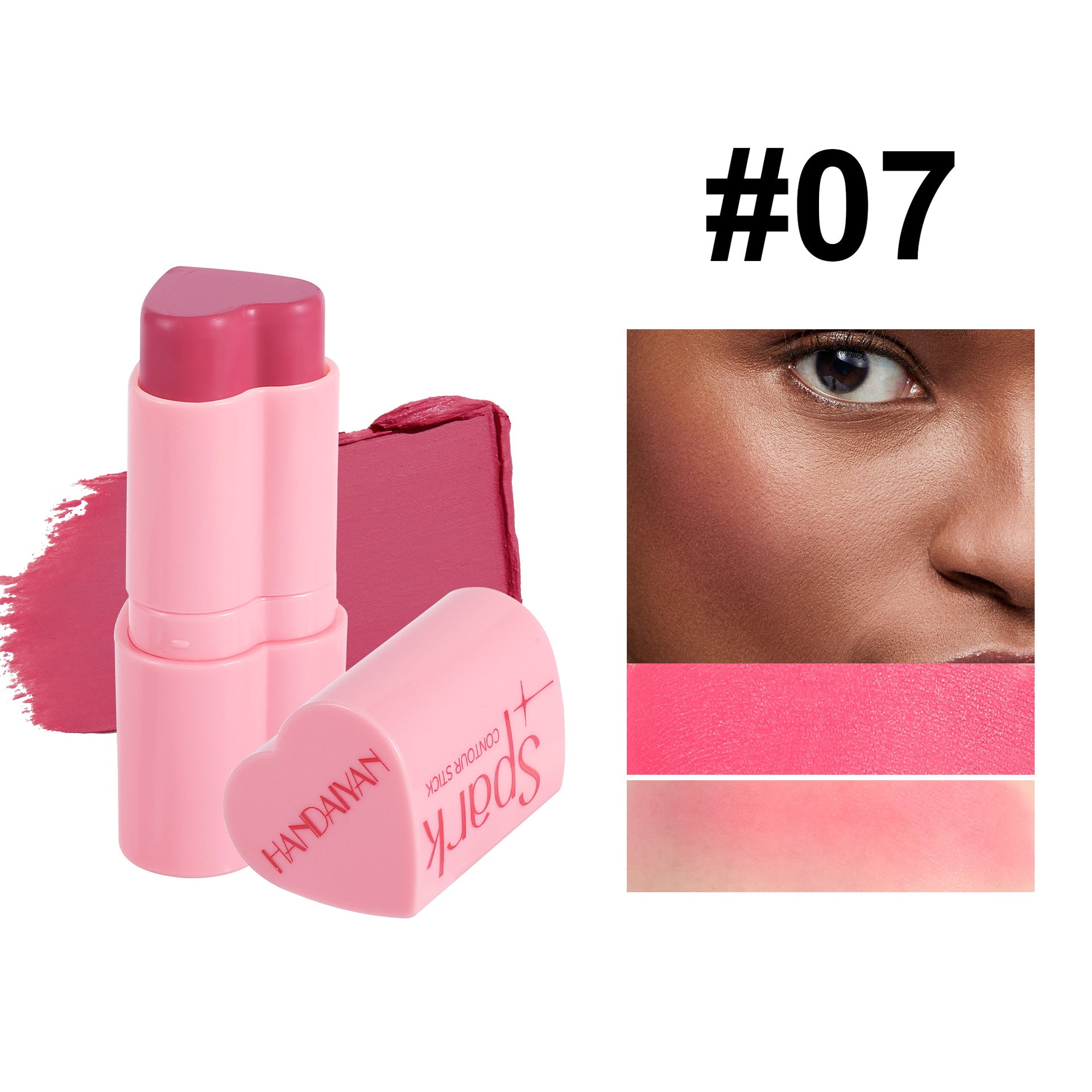 Blush & Highlighter Contour Stick – Pearl & Matte Facial Brightener