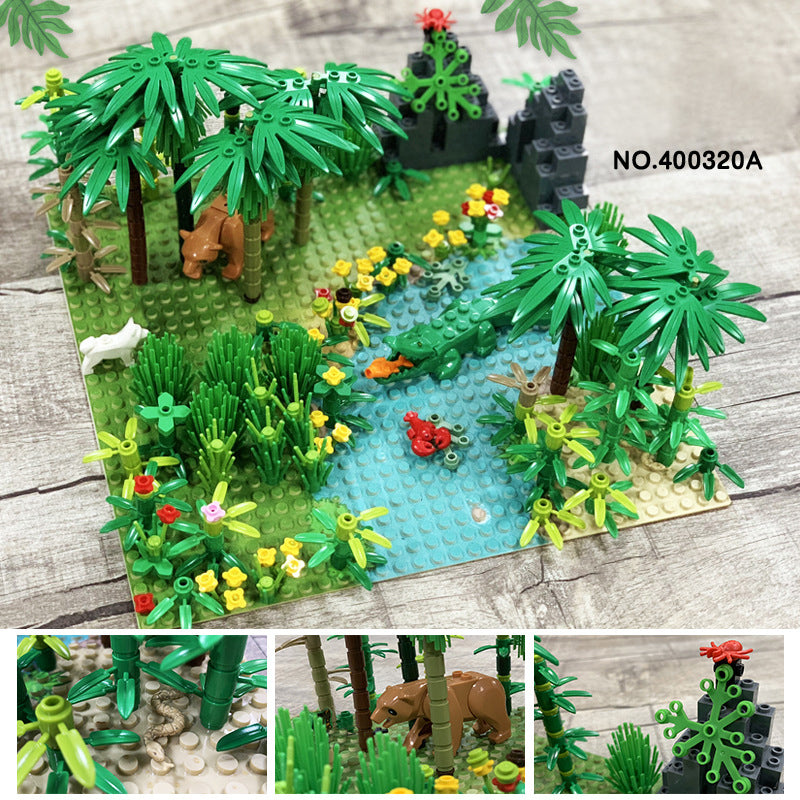 Tropical Rainforest Building Block Set | ABS Plastic Brick Kit – Creative Toy Ages 6-14
