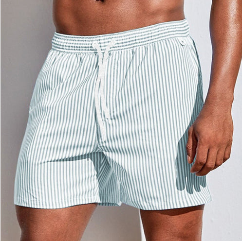 Men 3D Striped Print Beach Shorts Lightweight Summer Casual Pants AdriaPulse
