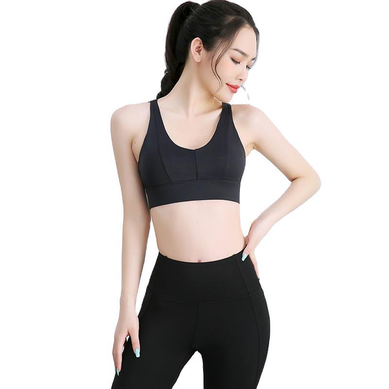 Glänzender Beauty-Rücken Sport-BH – Yoga Fitness Top