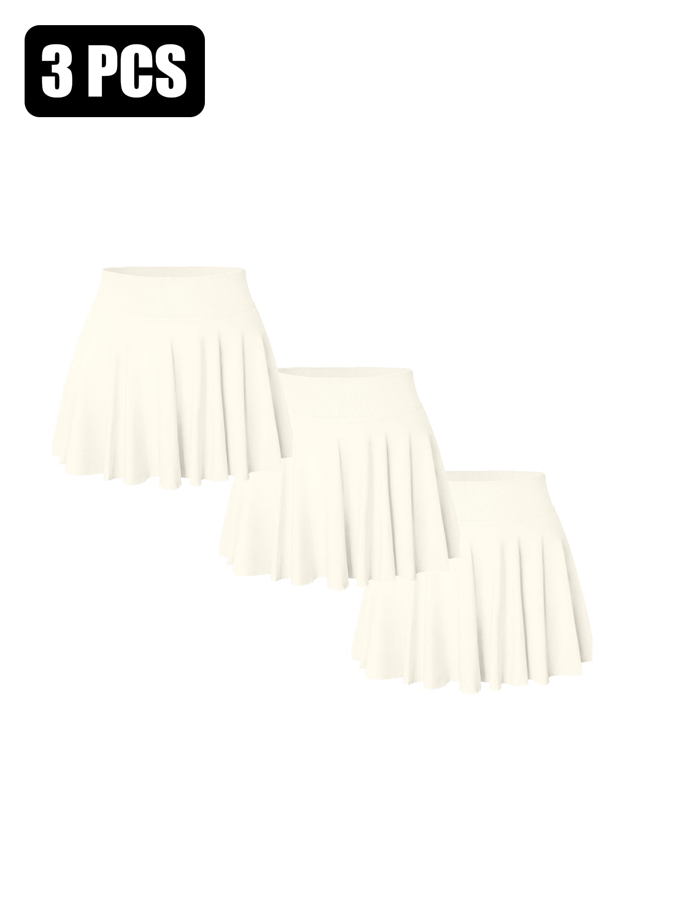 Women's 3-Pack Seamless Tennis Skirt Shorts with Pockets  AdriaPulse