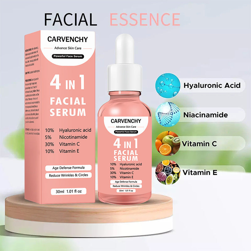 Advanced 4-in-1 Facial Serum Anti-Aging Brightening Skin Care Essence 30ml – AdriaPulse