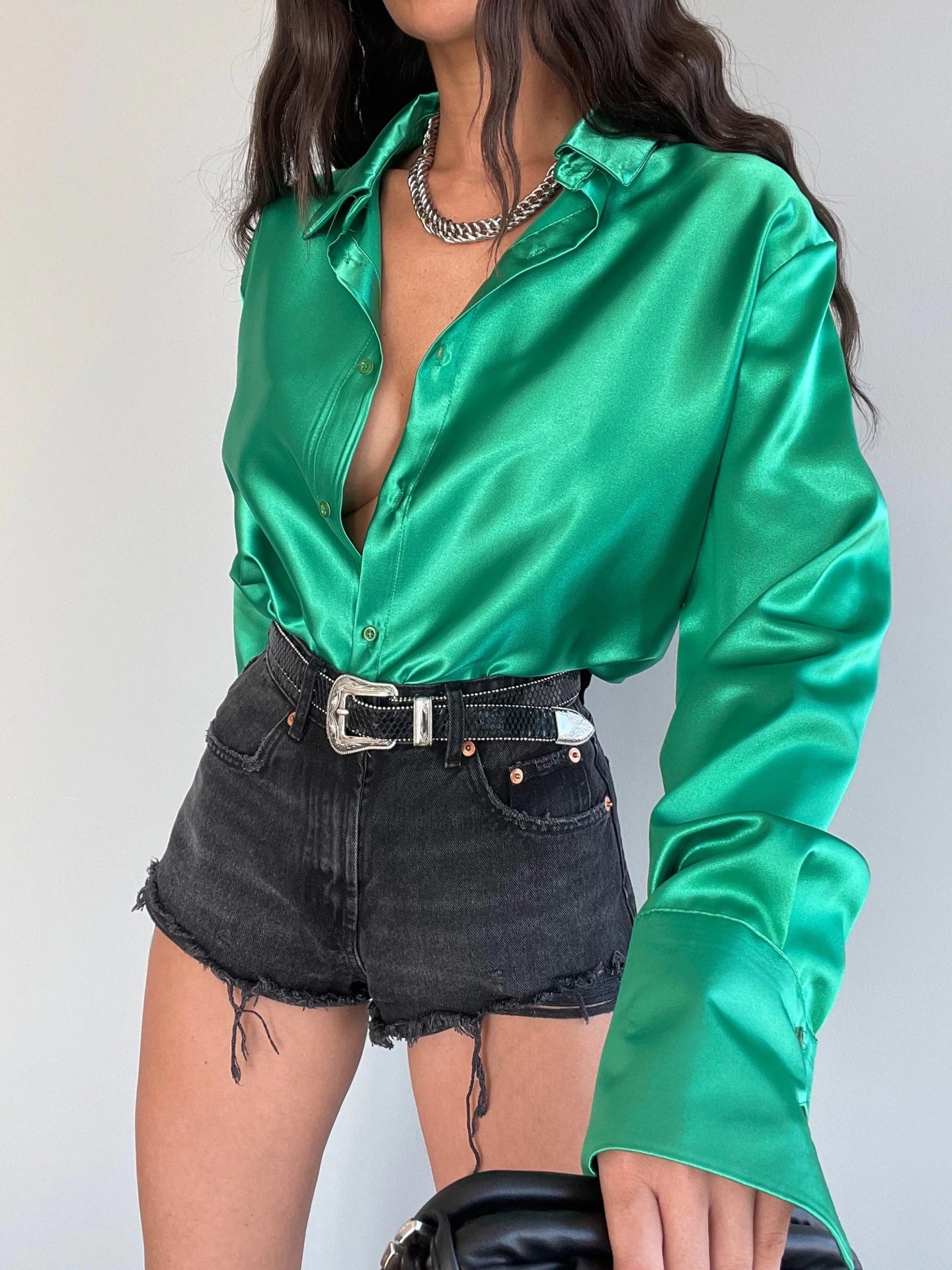 Single-Breasted Lapel Cardigan | Long Sleeve Shirt – Women